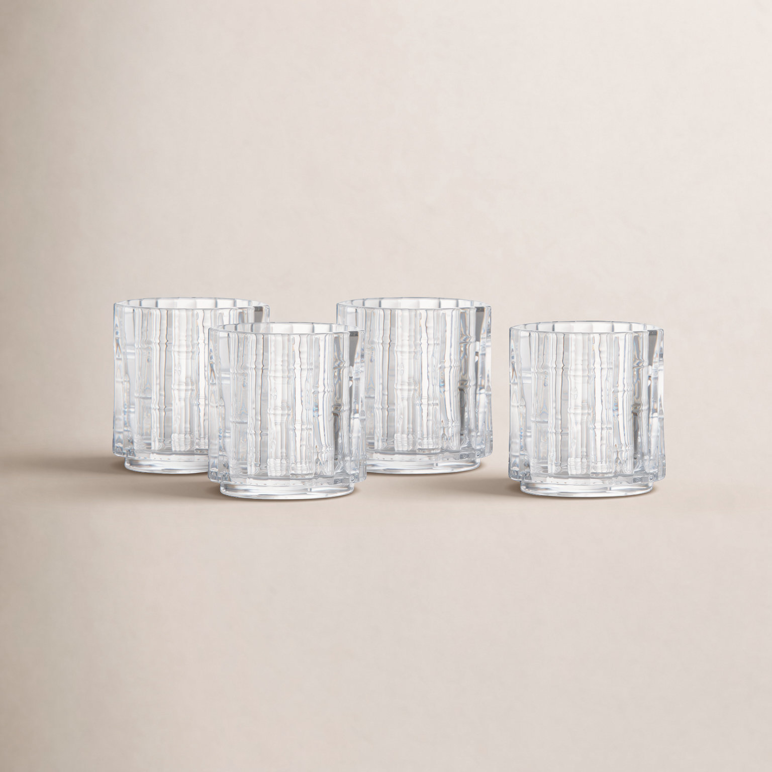 Mahalo Ribbed Double Old Fashioned Glass