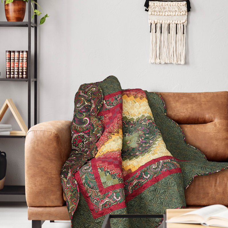 Donna Sharp Spice Postage Stamp UCC Quilted Throw