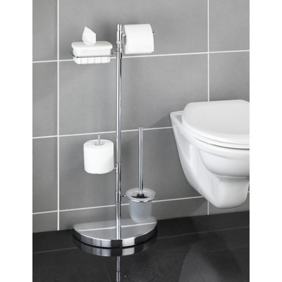Albertville Freestanding Toilet Roll and Brush Holder