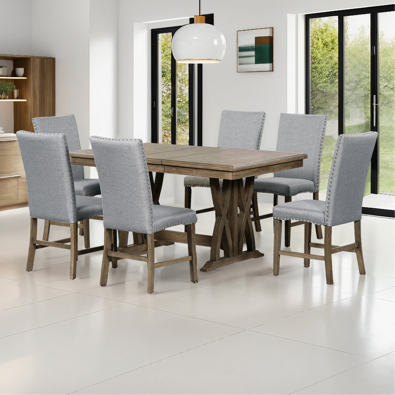 Ensemble de table de salle à manger 7 pièces Mid-Century