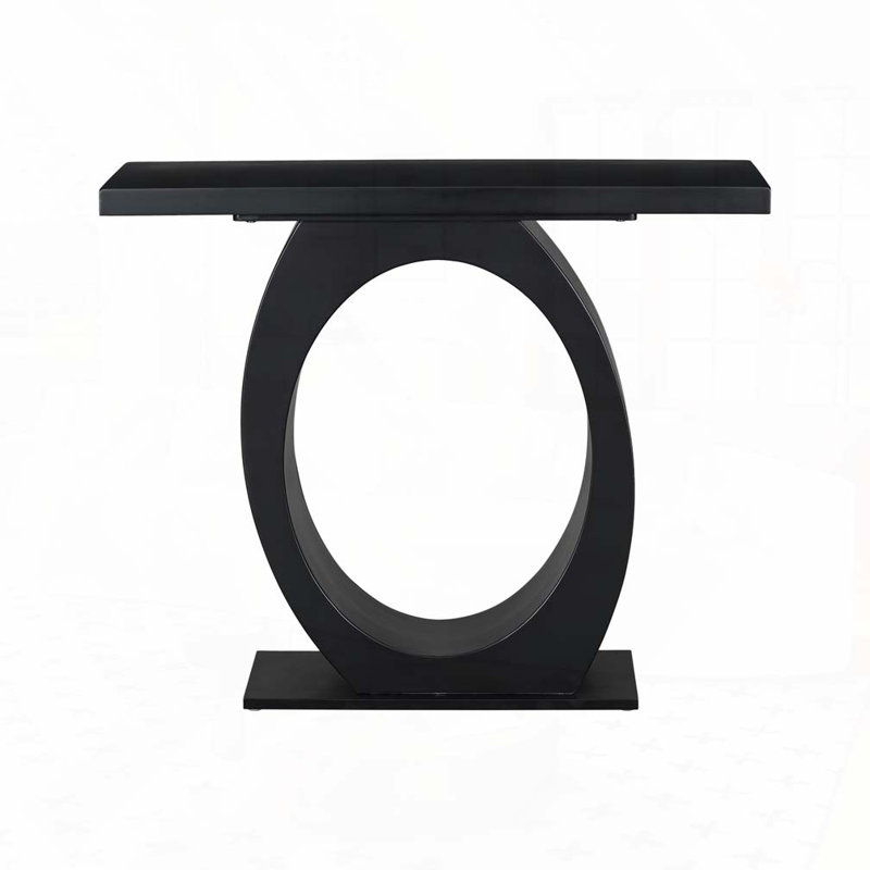 Console Table with Egg-Shaped Base, Black