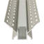 Paquet de 3 canaux DEL en aluminium pour cloison sèche 3,3 pi, profil de coin intérieur, largeur de canal nominale de 1/2 po, embouts et 1 lentille givrée inclus