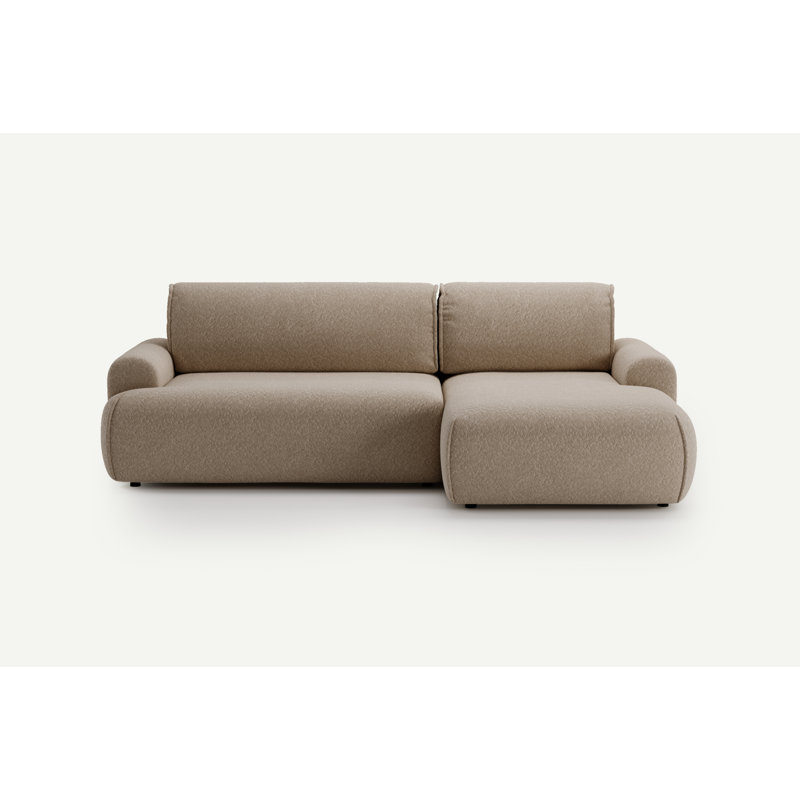 Softy Corner Sofa 2,5 seater with sleeping function, Light Brown, Left Hand Facing