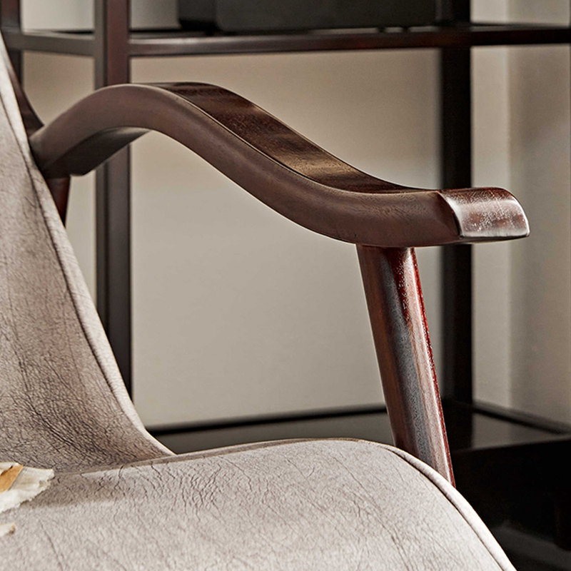 Chaise berçante ergonomique en bois massif Home Casual