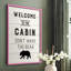 «Welcome to the Cabin», reproduction encadrée en bois massif-2077806275-2077806331
