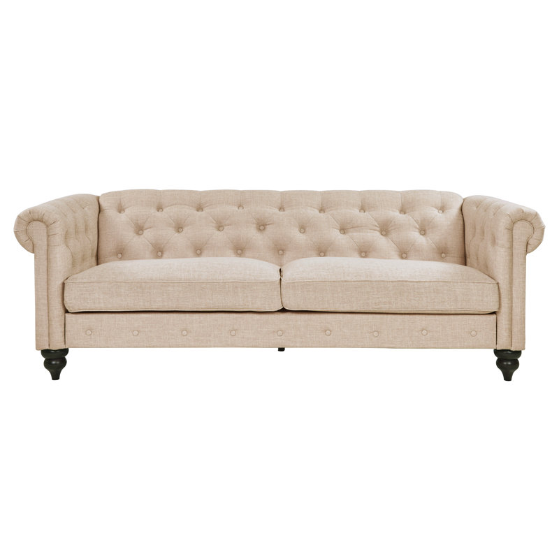 Canapé Chesterfield Hulsey Charlton Home, Graine de lin