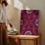 La toile crée un motif floral symétrique avec une marguerite centrale comme une fleur entourée de couches complexes d'art mural sur toile-1057629605