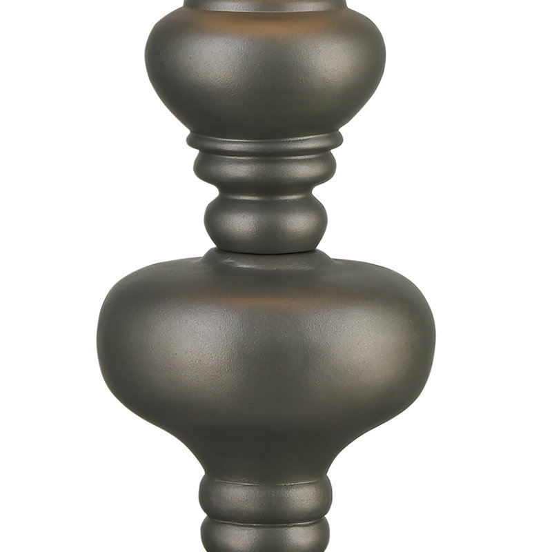 Lampe sur pied 1 lumière de 74 po Meymac - Étain, Gris, Blanc