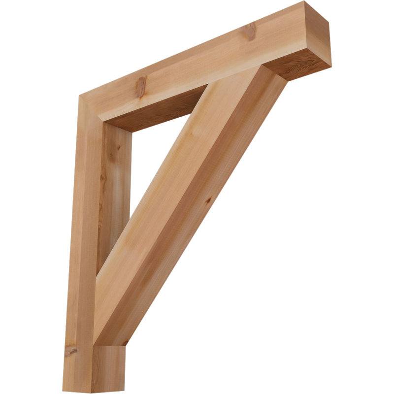 H 5,5 po x l 40 po x Support en bois / corbeau, Cèdre rouge, H 44 po x l 5,5 po x P 40 po