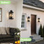 3 lumières 28 po Luminaire mural d'extérieur noir, lanterne murale imperméable, applique murale de porte de ferme câblée-1586470343-1586470341