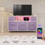 Commode l 47,2 po avec lumières DEL et station de charge pour la chambre à coucher, commode avec structure en acier robuste, meuble télé avec tiroirs en tissu pour chambre d'enfant et salon-2049925668