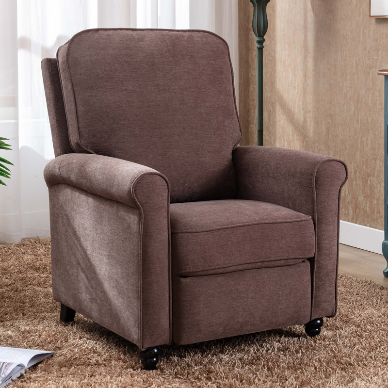 Fauteuil inclinable manuel 33,55 po Jasahd, Mélange de lin brun