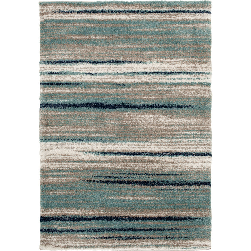 Gorney Washable Abstract Indoor Rug, Rectangle 5' x 7'3"