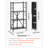 Folding Storage Shelf with Wheels 4-Tier No Assembly Organizer Shelf-1880386777