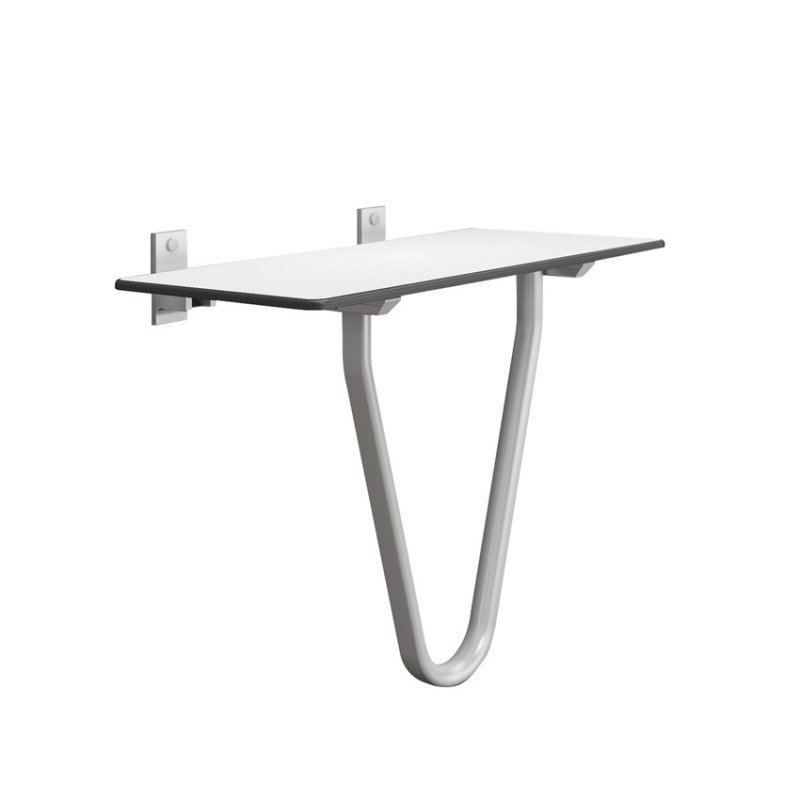 Chassidy Metal Shower Bench, 48.5cm H x 50cm W x 39cm D, White