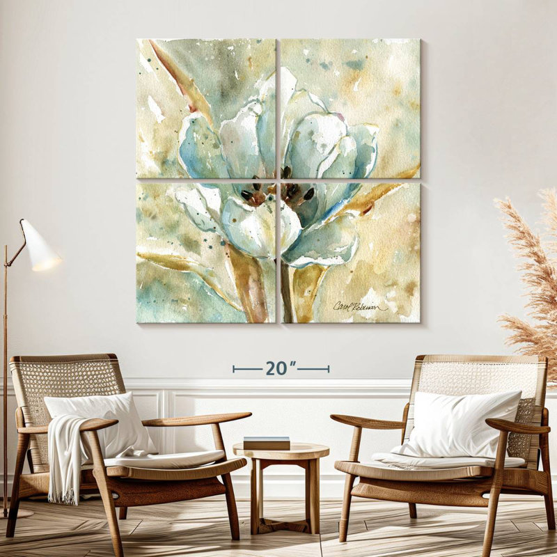 Éclaboussures de peinture de tulipes Harnek, H 57 po x l 57 po