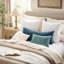 Housse de coussin lombaire en velours côtelé doux 14 po x 36 po, blanc crème, housse de coussin en velours côtelé pelucheux Boho