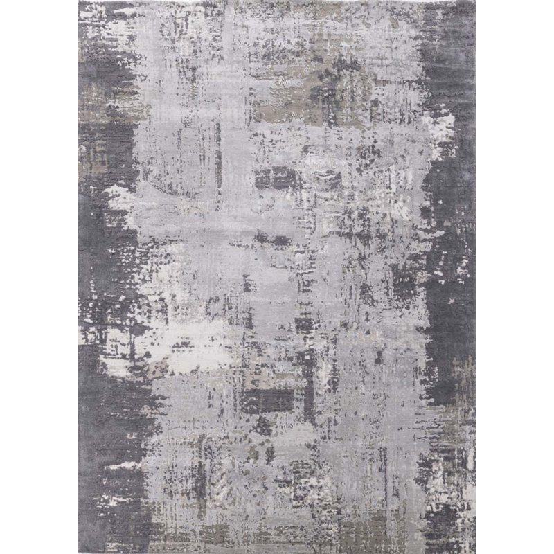 Contemporary One-of-a-Kind Rectangle 9'1" X 12'2" Hand Knotted Area Rug
