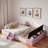 Upholstered Daybed With Stairs And Gas Lift Storage Ottoman-252578162-252578126