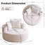 Canapé-lit modulaire rond avec coussins et porte-gobelet de 3,15 po, aucun assemblage requis, convient aux petits espaces de vie-132213998