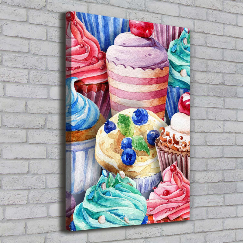 Colorful Muffins - Wrapped Canvas Print
