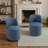 Upholstered Modern Navy Polyester Blend Side Dining Chair (Set of 2)-42533476
