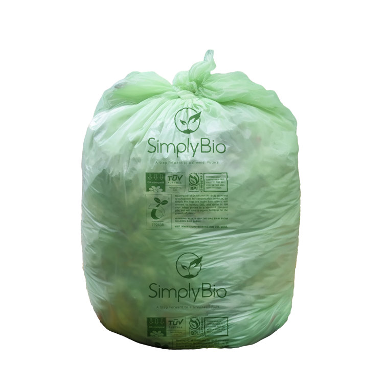 Sac Natur de 13 gallons. - Grands sacs poubelles compostables et  biodégradables pour cuisine.