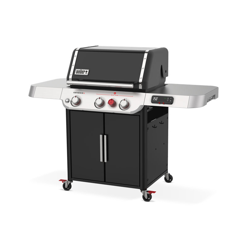 Weber Genesis Smart 325s Gas Grill, 3 Burner, Black, Liquid Propane