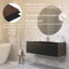 Meuble-lavabo moderne à rayures avec lavabo simple