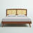 Sierra Cane and Wood Platform Bed with Splayed Legs-212808034-212808037