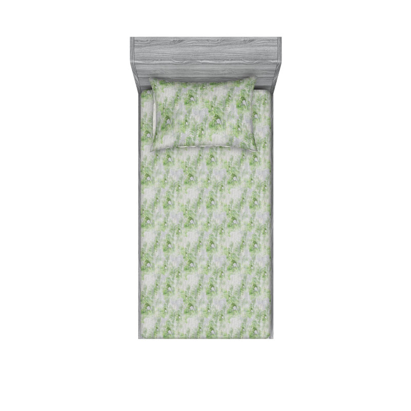 Drap-housse et taie décorative Ambesonne, Ensemble de draps pour lit simple TG avec 1 taie d