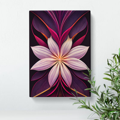 The Beaming Flower Abstract - Wrapped Canvas