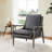 Caigan Abbyton Genuine Leather Accent Chair