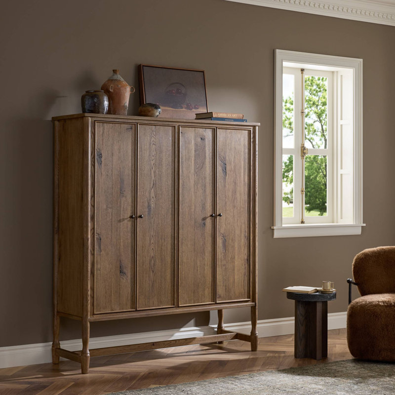 Bari Wide Cabinet, Weathered Oak