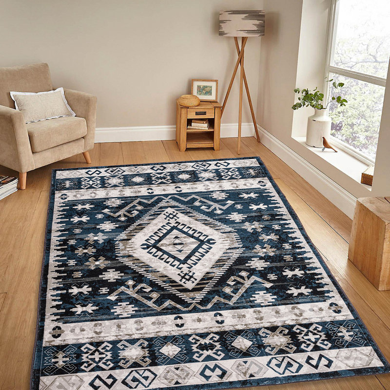 Area Rug Vintage Bohemia Large Persian Non-Slip Washable Rug For Living Room Kitchen Bedroom Living Room Geometry