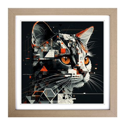 Cat Constructivism - Framed Print