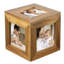 Boîte carrée avec cadre photo en bois d'acacia