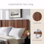 Modern Style Farmhouse Wood With Headboard King Size 80.2 In Wide Wall Mounted Fluted Panel Wingback
