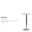 Helmscott Round Glass Event and Cocktail Table with Chrome Base-1434008180