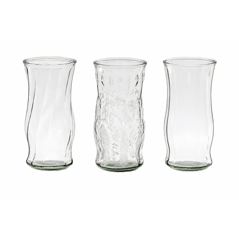Quara Classic Machine Made Glass Vase – Set of 3