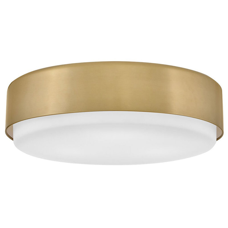Hinkley Cedric Flush Mount Flat, Lacquered Brass
