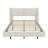 Modern Style Velvet Fabric Floating Bed Frame With LED Lights Wingback Upholstered Bed No Box Springs Needed, Size,-1710353285-1710353284