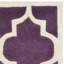 Tapis mauve / ivoire en laine Carolene-574831169
