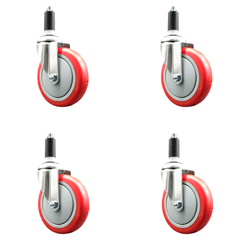 Polyurethane Caster, Red