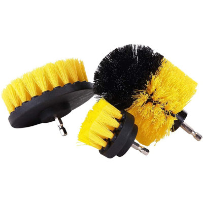 Interchangeable Shafts 3 Piece Free-Standing Toilet Brush Set