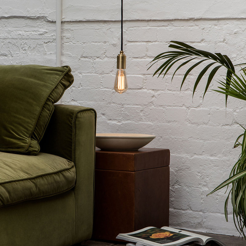 1 - Light Brass Single Pendant