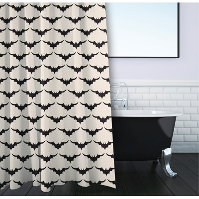 Doublure de rideau de douche en polyester à motif géométrique