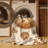 Machine Washable Pavlo Classic Damask Rug in Beige – Beige Binding-1131141
