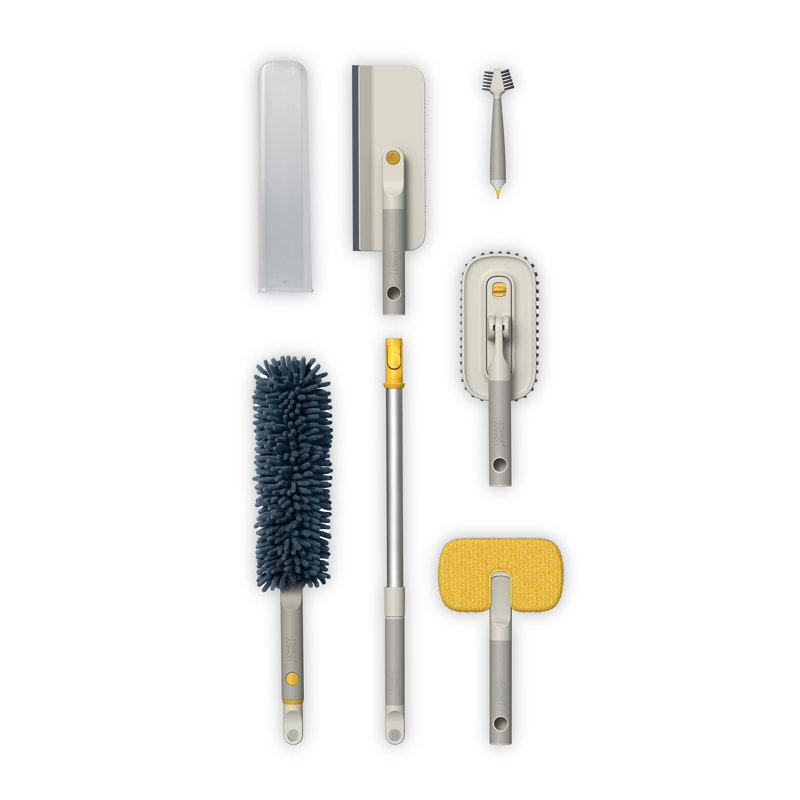 Joseph Joseph CleanTech 6-Piece Deep Cleaning Set with Extension Pole