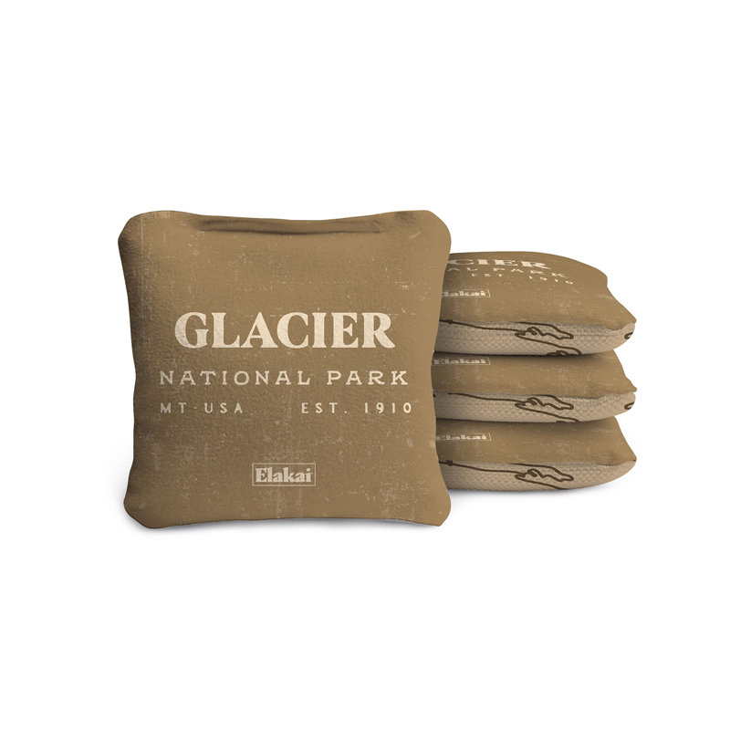 1Ft X 2Ft Glacier National Park Mahogany Pathfinder Cornhole Board Set